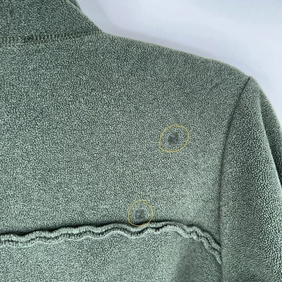 Vintage Patagonia Windzone Jacket Green Synchilla Ruffle Zip Front Fleece USA XS - Picture 8 of 13